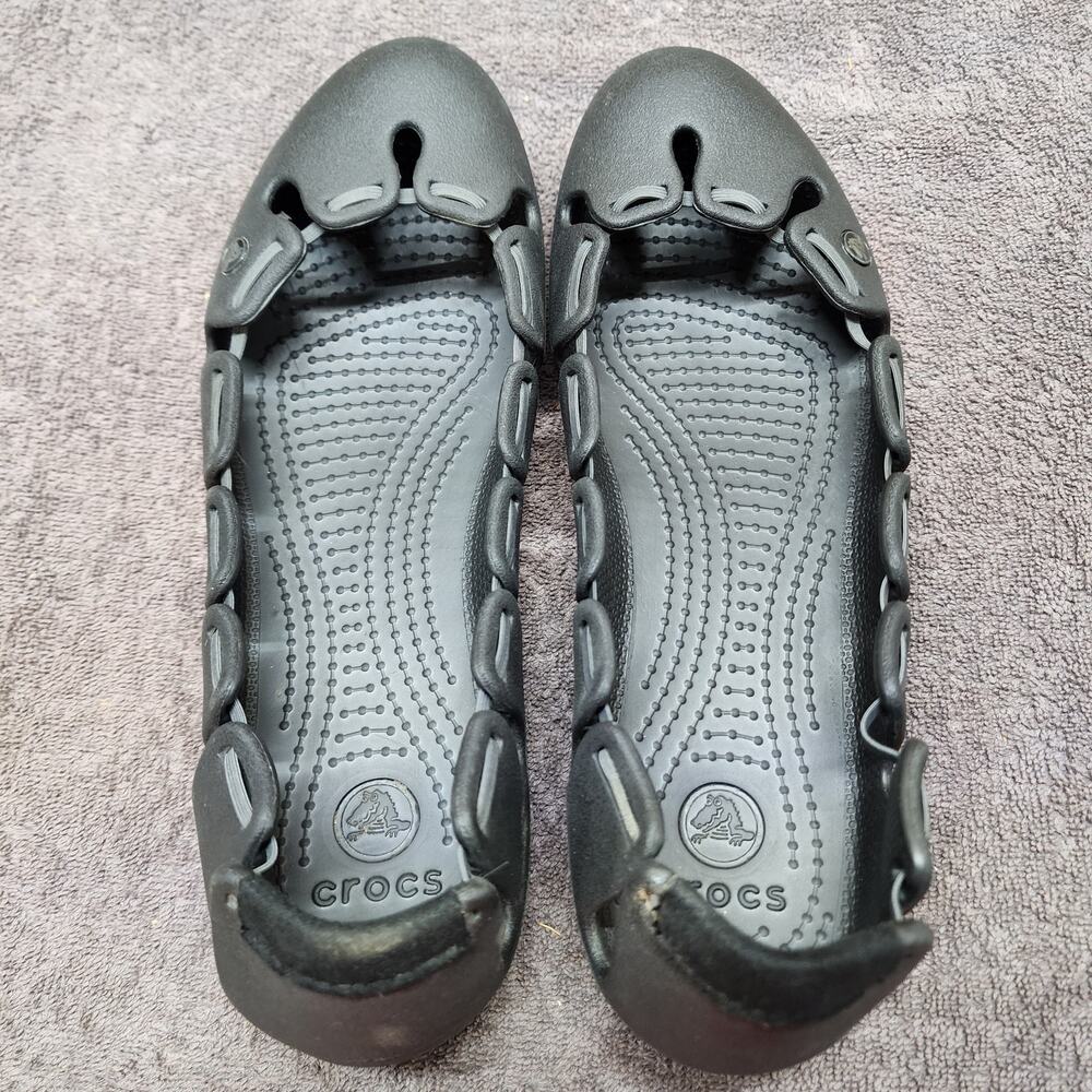 Crocs Springi Shoes ballet flats size 10 black b54